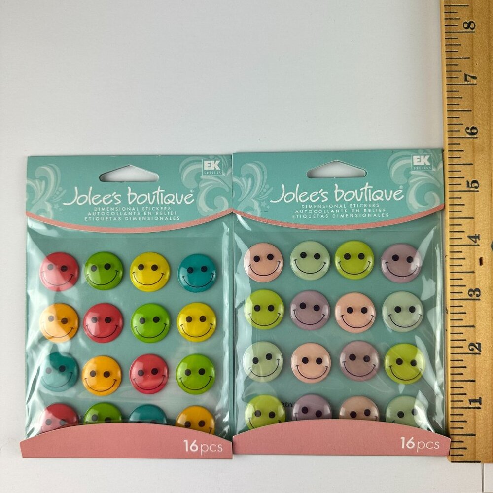 Jolee's Boutique Dimensional Stickers Smiley Faces 32 Pcs